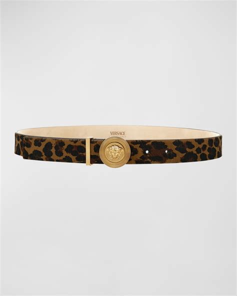 versace leopard print belt|Versace Medusa Leopard Hair on Hide Belt .